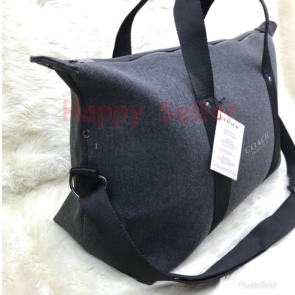 Coach Duffle Bag Gray Carryon Weekender Travel Designer Duffel Parfums Gym Bag - Picture 5 of 8